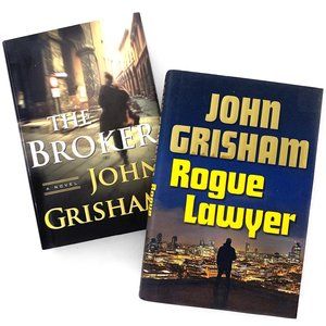 JOHN GRISHAM Hardcover Novel Set: The Broker & Rogue Lawyer - NEW